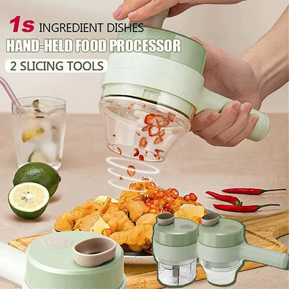 Mini Electric Portable Vegetable Chopper - Food Processor Garlic Masher Vegetable Cutter Slicer - Kitchen Gadget